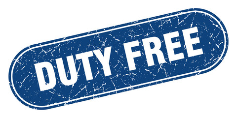 duty free sign. duty free grunge blue stamp. Label