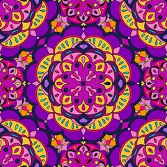 Abstract festive colorful mandala vector ethnic tribal pattern.Geometric mosaic seamless print. Tribal vintage structure. American native ornament. Tribal indian ethnic seamless design. Festive 
