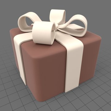 Gift box cake with fondant bow
