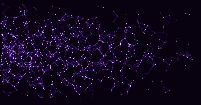 Procedural Network Mesh Art background illustration
