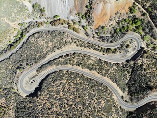 Winding Mountain Roads Near Jerome Arizona