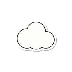 Clouds icon cartoon flat style isolated on white background. Cloud symbol design, logo, app. Design elements for the weather, cloud storage applications.