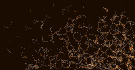 Procedural Network Mesh Art background illustration