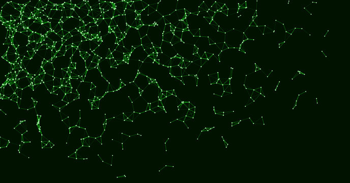 Procedural Network Mesh Art background illustration