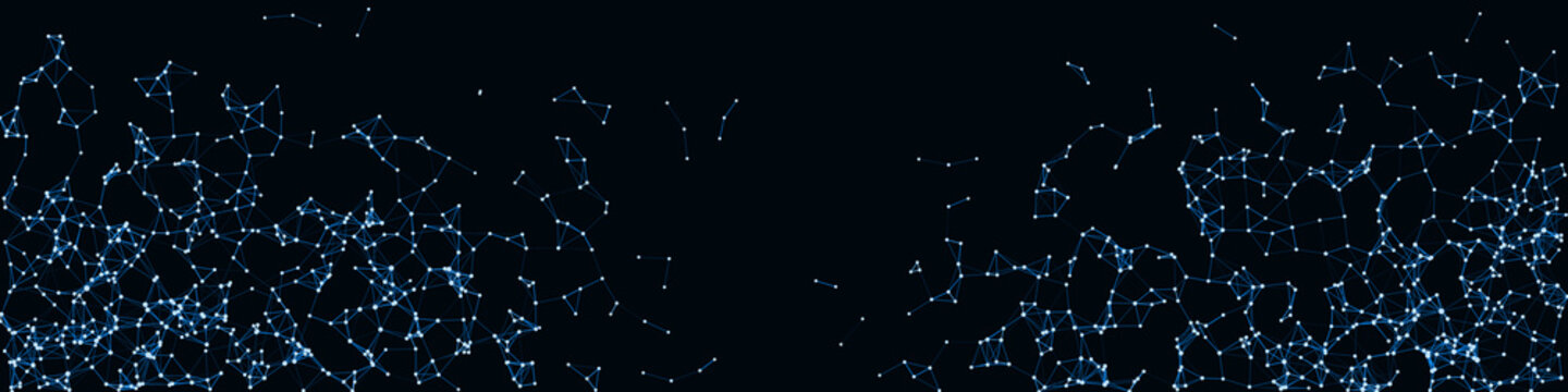 Procedural Network Mesh Art background illustration