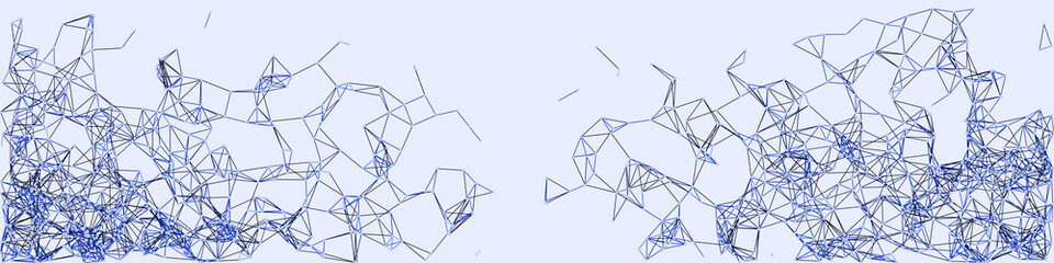 Procedural Network Mesh Art background illustration