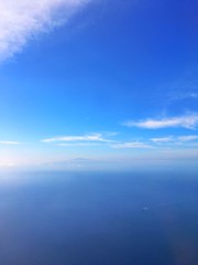 Boat in sea have sky background