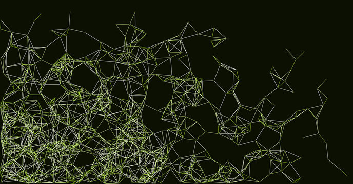 Procedural Network Mesh Art background illustration