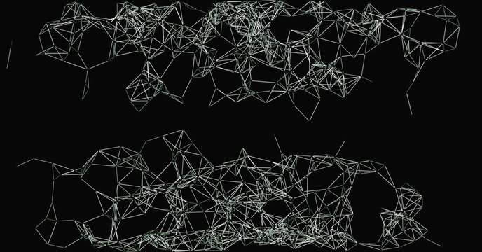 Procedural Network Mesh Art background illustration