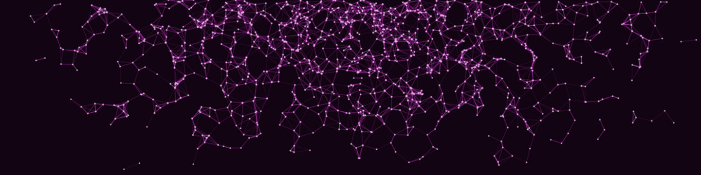 Procedural Network Mesh Art background illustration