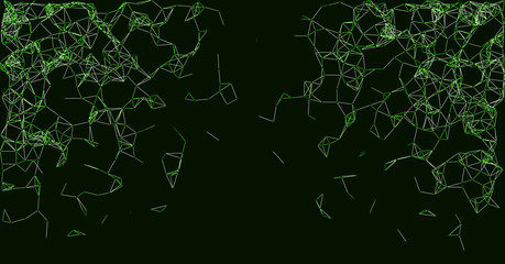 Procedural Network Mesh Art background illustration