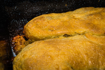 Home made apple strudel fresh from the owen.