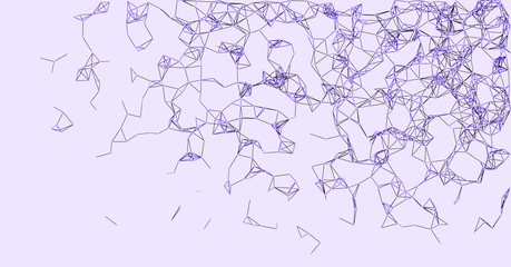 Procedural Network Mesh Art background illustration