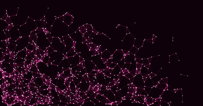Procedural Network Mesh Art background illustration