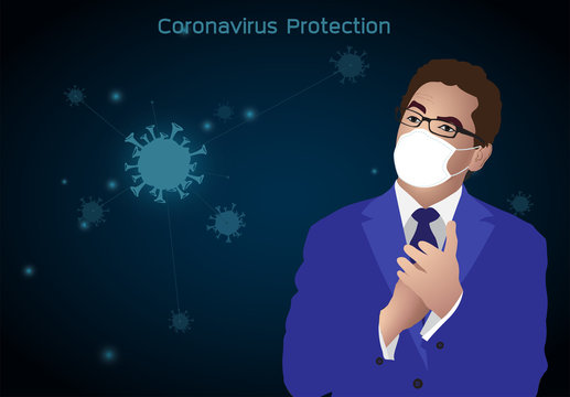 Coronavirus protection background illustration Vector