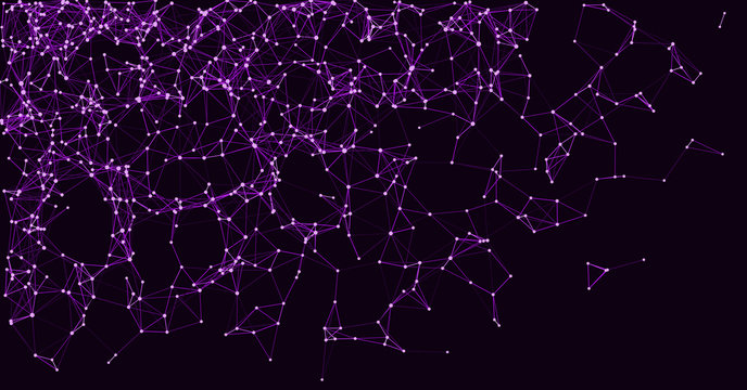 Procedural Network Mesh Art background illustration