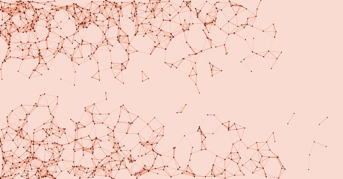 Procedural Network Mesh Art background illustration