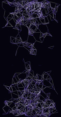 Procedural Network Mesh Art background illustration