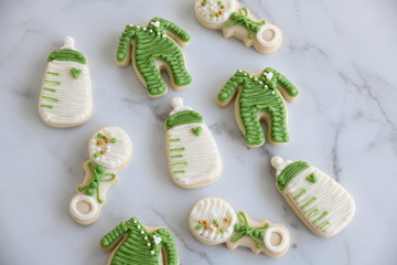 baby shower sugar cookies