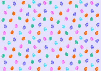 Easter  seamless background with eggs. Easter concept.  Greeting card.