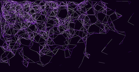 Procedural Network Mesh Art background illustration