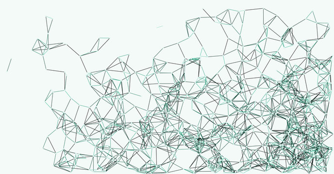 Procedural Network Mesh Art background illustration