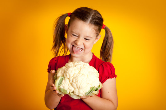 Girl Disgusted By Cauliflower, Healthy Eating, Food, Nutrition