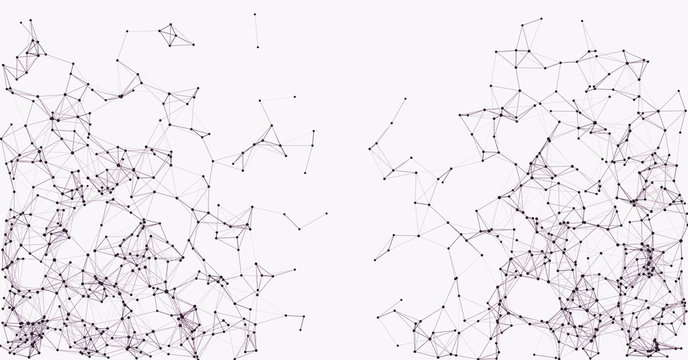 Procedural Network Mesh Art background illustration
