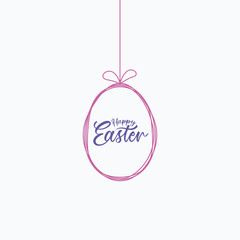 Tangled Easter egg doodle banner design