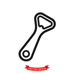 bottle opener icon in trendy flat design