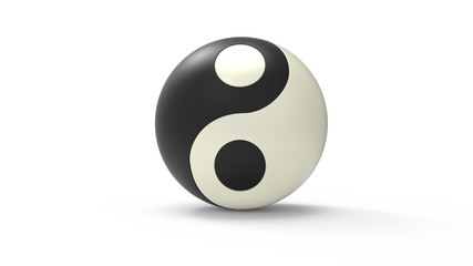Yin & Yang 3d sign	 