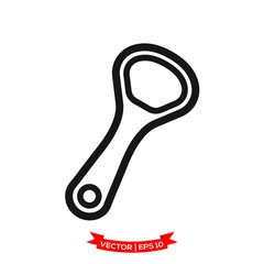 bottle opener icon in trendy flat design