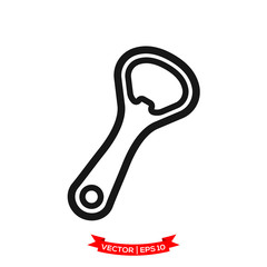bottle opener icon in trendy flat design