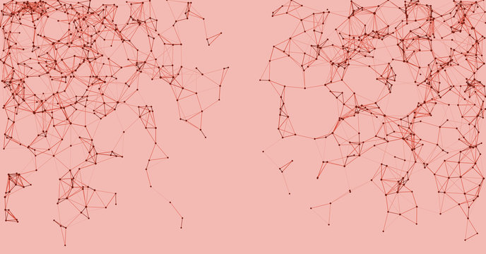 Procedural Network Mesh Art background illustration