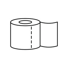Toilet paper roll vector illustration. Vector icon.