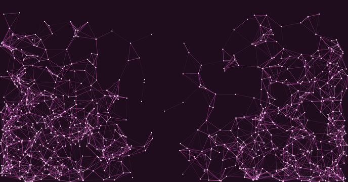 Procedural Network Mesh Art background illustration