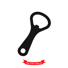 bottle opener icon in trendy flat design