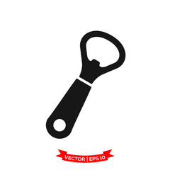 bottle opener icon in trendy flat design