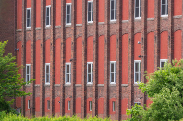 Brick wall on old New Bedford factory