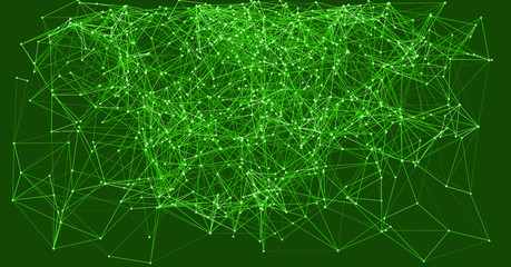 Procedural Network Mesh Art background illustration