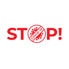 Stop Covid-19 Coronavirus Vector Graphic
