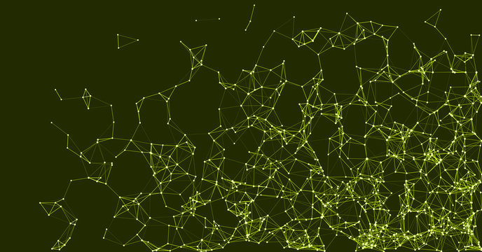 Procedural Network Mesh Art background illustration