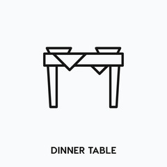 dinner table icon vector. dinner table sign symbol