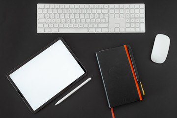 Digital Workspace notebook with tablet mockup