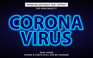 Obraz premium coronavirus text effect