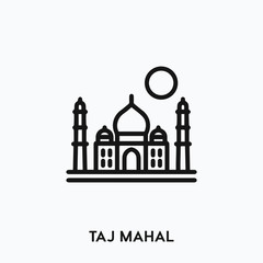 Taj Mahal icon vector. Taj Mahal sign symbol