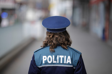 Romanian police female officer.