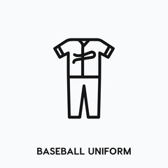 Obraz premium baseball uniform icon vector. baseball uniform sign symbol