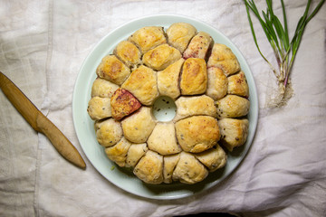 homemade monkey bread with garlic and sumac