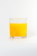 Glass of Orange juice isolate on white background